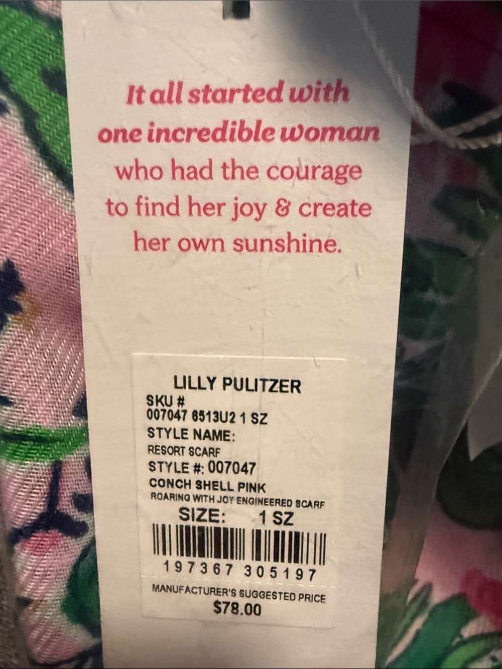 Lilly Pulitzer resort scarf, NWT - Picture 4 of 4